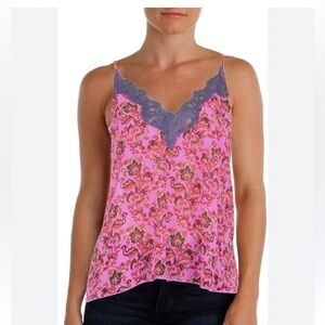 Free People Intimately Free Pink
 and Blue Patterned Camisole